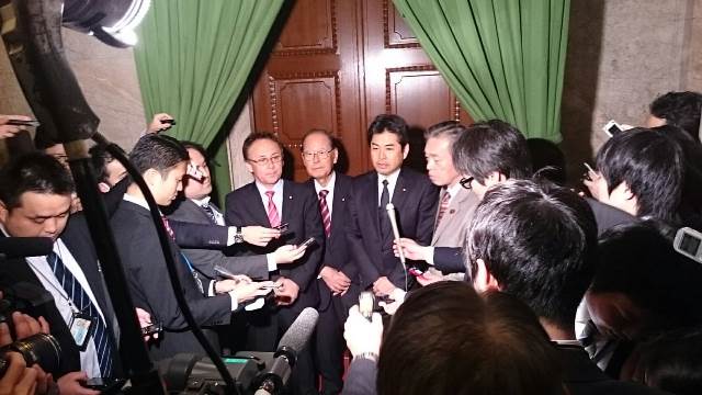 内閣不信任決議案提出、4野党国会対策委員長