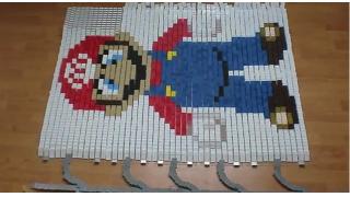 使用したピースは3万個以上！ 任天堂トリビュートドミノ