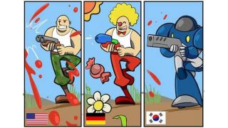 ジョークイラスト：お国別ローカライズ事情