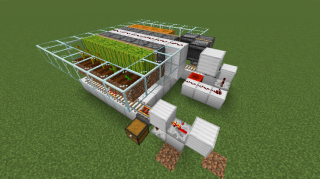Minecraft カボチャ スイカ自動収穫施設の作り方 Je版 やまべーのブロマガ ブロマガ