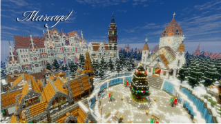 Minecraft Mareagel 港の街のクリスマス 雪鯖14 Ymd シー のブロマガ ブロマガ