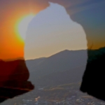 高山夕日