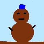 ☃️☃泥だけで作った雪ダルマ☃☃