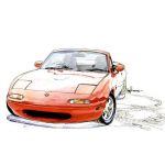 赤いロードスターのうどん